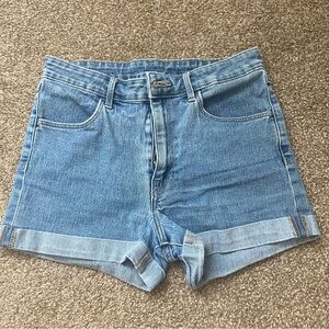 Cuffed Denim Shorts